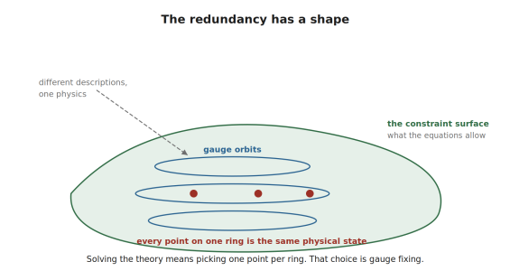 A gauge orbit and the constraint surface